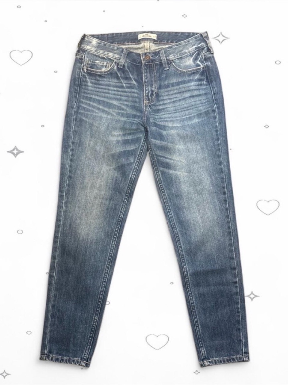 Hollister Classic Low Rise Slim Straight Jeans Medium Wash Size 1 / 25